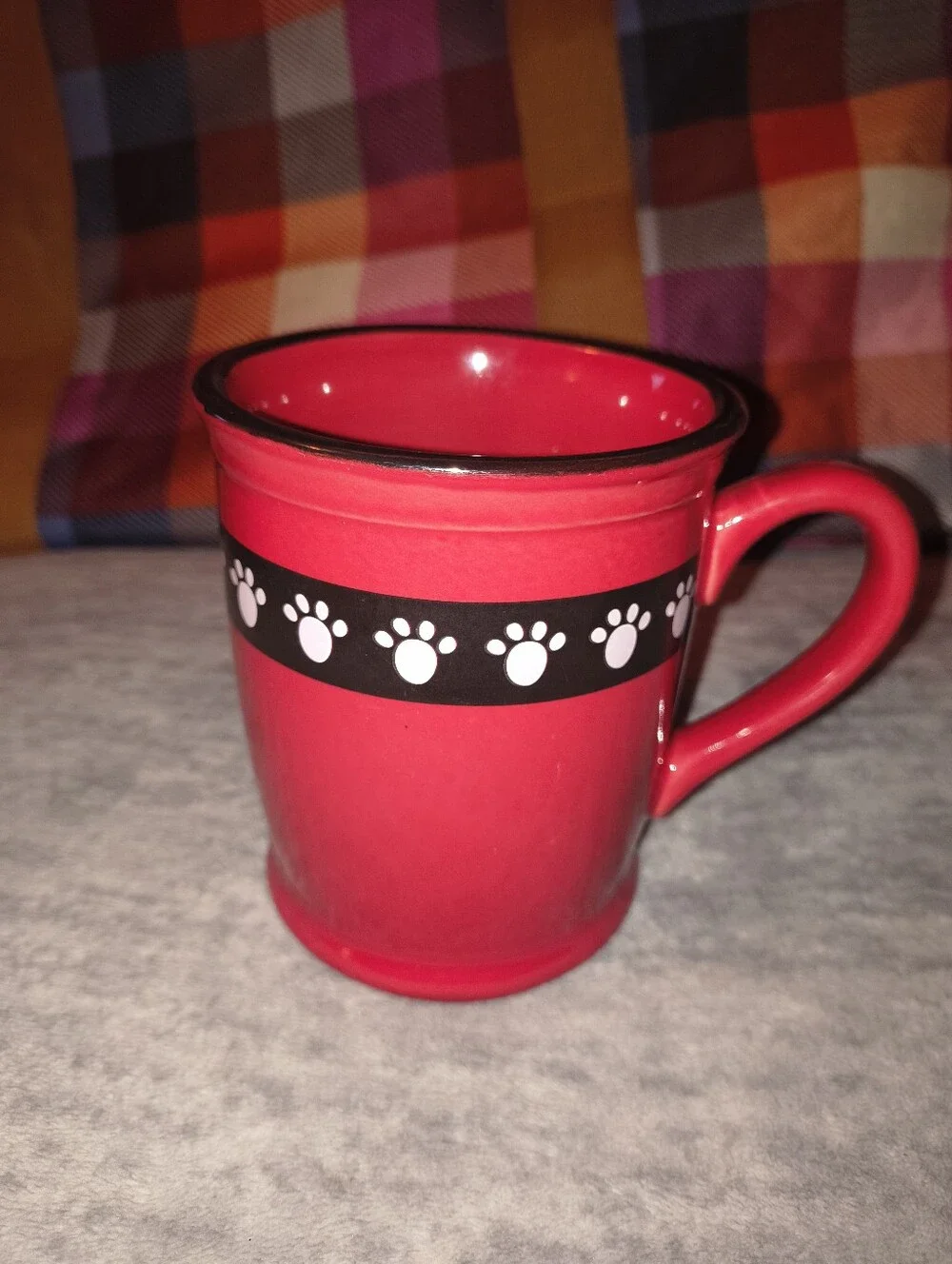 Red Paw Print Ceramic Mug